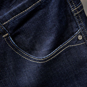 Oem Latest Design Gothic Wide Leg Breathable Solid Cotton Denim Jeans for Men Loose Fit - Product Image 6