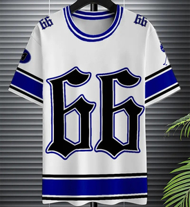 Camiseta de Manga Corta Tejida para Hombre, Estilo Urbano, Tallas Grandes, Lavable, de Secado Rápido, Transpirable, Absorbente de Sudor, Fresca - Product Image 3