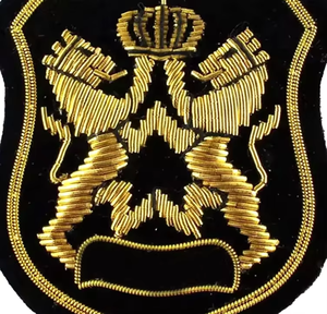 Best Quality Handmade Embroidery Custom Hand Made Embroidery Twill Fabric Badge Uniforms Bullion Blazer Embroidered Badge 2026 - Product Image 4