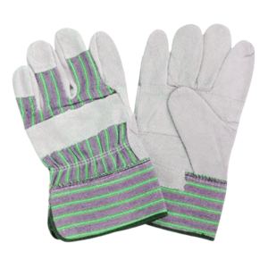 Guantes de Seguridad de Piel de Vacuno de Primera Calidad, Antivibración, Transpirables, con Dorso de Algodón, para Construcción, Almacén, Trabajo Pesado - Product Image 3