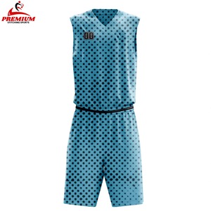 Uniforme de basketball de qualité supérieure, service OEM, anti-transpiration, antibactérien, protection UV, sans manches, imprimé, taille adulte - Product Image 2