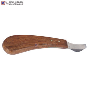 Couteau à sabots LIPUMA EDGELINE, lame en acier inoxydable, manche en bois, 20 cm, professionnel, pour soins des sabots équins, vétérinaire - Product Image 4