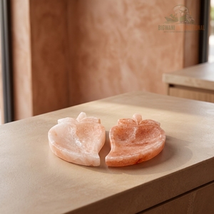 Plato de Sal Rosa del Himalaya Tallado a Mano con Forma de Mango, Bandeja para Servir Frutas, Porta Jabón, Posavasos - Product Image 3