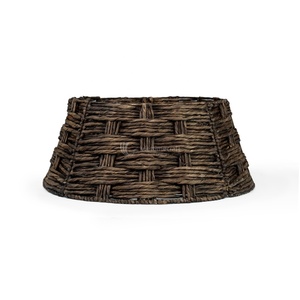 Black Water Hyacinth Woven <b>Christmas</b> <b>Tree</b> Collar, Round Rustic Woven Decorative <b>Base</b> <b>for</b> Artificial <b>Trees</b> - Product Image 5