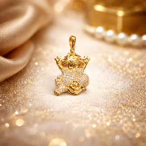 Collier pendentif en argent sterling 925 fait main avec diamant et pierres précieuses plaqué or 18 carats pour elle - Product Image 2