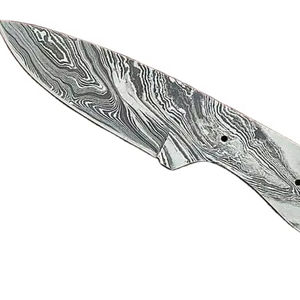 มีดสกินเนอร์เหล็กดามัสกัสคุณภาพสูงขนาด 8 นิ้ว ด้ามจับแบบเต็มด้าม ดีไซน์ยอดเยี่ยม ปรับแต่งได้ตามต้องการ มีดล่าสัตว์ OEM พร้อมใบมีดทรงหยดน้ำ - Product Image 1