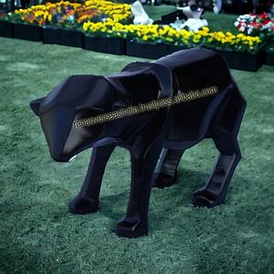 Estatuilla de Animal de Color negro escultura Metal aluminio Animal estatua para el hogar Oficina restaurante Decoración - Product Image 4