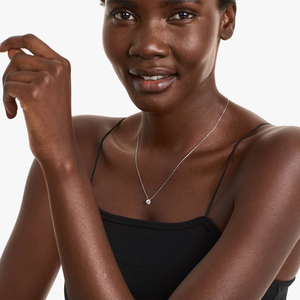 Collar de Cadena de Plata 925 con Diamantes de Moissanita Brillantes, Estilo Elegante y Minimalista, para Mujer, Regalo de Joyería - Product Image 5