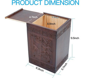 Urnas de Cremación de Madera de Diseño Único y Alta Calidad para Adultos, Urnas Funerarias de Madera, Tamaño Personalizado, Artículos Funerarios - Product Image 2