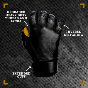 Gants de frappe pour baseball et softball en cuir véritable de haute qualité avec design multi-ombres, service OEM, vente pour adultes - Product Image 5