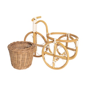 Boho VIBE ตะกร้าหวายทรงกระถางดอกไม้ทำจากวัสดุธรรมชาติสำหรับเก็บจักรยานสามล้อขายส่งจากเวียดนาม - Product Image 3