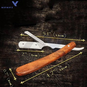 Customized Logo <b>Single</b> Blade Stainless Steel Straight Edge Barber Razor Wholesale Low MOQ Professional Shaving Tool Salon Bikini - Product Image 5
