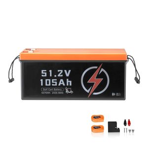 Batteria al Litio 48V 105Ah per Golf Cart con BMS 200A, Monitor LCD, App Mobile e Capacità di 400Ah - Product Image 1