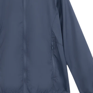 Veste de course à capuche ultra coupe-vent pour homme grande taille, épaisse, respirante, avec fermeture éclair, poignets élastiques, design pliable, bleue - Product Image 5