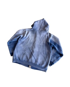 Personnalisé recadrée Boxy Vintage lavage fermeture éclair sweats à capuche pour hommes 100% coton Double couche détresse acide lavage Style décontracté pour l'hiver - Product Image 2
