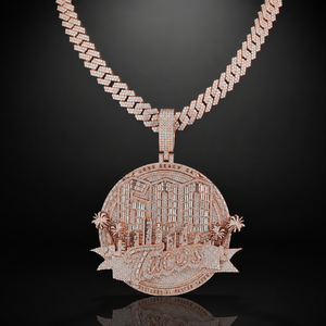 Colgante de Lujo de Plata de Ley 925 con Moissanita VVS Personalizada, Chapado en Oro de 10K, Estilo Hip Hop Iced Out para Fiesta - Product Image 4