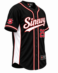 Camiseta de Béisbol Deportiva para Hombre, Negra, Roja y Blanca, Talla L, Secado Rápido, Manga Corta, Cierre de Botones, Ropa Deportiva para Adultos - Product Image 3