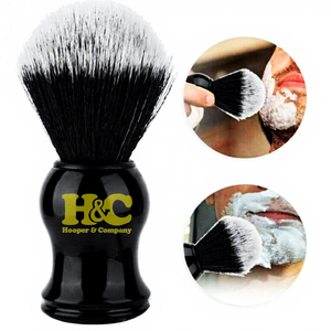 Pinceau à raser pour homme de qualité supérieure Hooper Company, poils de badger, manche en bois, logo personnalisé, durable, prêt à être expédié pour les salons de coiffure - Product Image 1