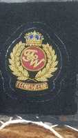 Patch en feutre non tissé noir brodé en 3D avec motif d'aigle doré et d'ancre pour sacs