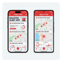 Application d'alerte aux catastrophes RoyalCraft Enterprise : Alerte d'urgence, Météo, Mises à jour de sécurité, Notifications en direct, Stock
