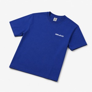 เสื้อยืดคอกลมแขนสั้นผู้ชายสีน้ำเงินผ้าฝ้ายเจอร์ซีย์ทรงปกติสีพื้นสไตล์ลำลองพิมพ์โลโก้ด้านหน้าขายส่ง - Product Image 6