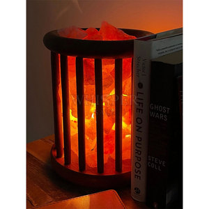 Lámpara de Sal Decorativa del Himalaya, Cristal Natural Tallado, Alta Calidad, Grado A+, Iluminación Cálida - Product Image 4