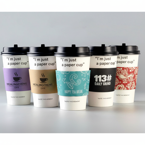 Manchon en papier kraft de qualité alimentaire, écologique, fabriqué au Vietnam, pour gobelets à café, impression personnalisée, compatible micro-ondes, pour la décoration - Product Image 2