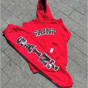 Chándal de invierno de talla grande, grueso, liso, con lavado ácido, personalizable con marca, etiqueta privada, suministro al por mayor - Product Image 2