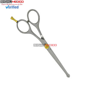 Ciseaux de toilettage pour animaux de compagnie à pointe ronde, ciseaux professionnels pour couper les poils de chien, lames fines en acier inoxydable, pointe arrondie sûre, réutilisables - Product Image 4