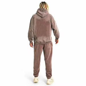 Conjunto de Chándal para Hombre con Lavado Ácido, Estilo Oversize, Nuevo, Vintage, Personalizado, de Tela Gruesa para la Temporada de Invierno - Product Image 2