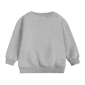 Sweat-shirt à col rond pour enfants, motif empreinte de patte et battement de cœur, manches longues, décontracté, pour l'automne, unisexe, beige, en coton, fabriqué au Bangladesh - Product Image 4