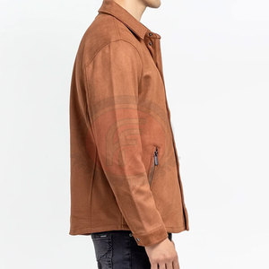 <b>Men</b> Faux <b>Suede</b> Shacket Button Front Long Sleeve Casual Overshirt Breathable Quick-Dry Windproof Soft Comfortable Warm <b>Jacket</b> - Product Image 4