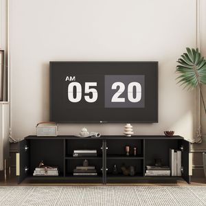 ขาตั้งทีวีทันสมัยขนาด 68 นิ้ว พร้อมไฟ LED 16 สี ตู้วางทีวีสำหรับทีวีขนาด 55 60 65 นิ้ว - Product Image 3