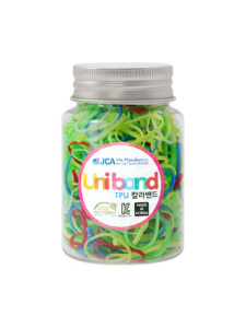 Bandes élastiques pour cheveux en TPU, fabriquées en Corée, unisexes, personnalisées OEM ODM, dans une bouteille en plastique, non toxiques, élastiques, certifiées OEKO-TEX - Product Image 1