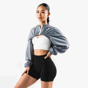 Veste coupe-vent épaisse imperméable à capuche zippée avec logo personnalisé, col réglable, fermeture éclair, pour femmes, vêtements d'extérieur - Product Image 4