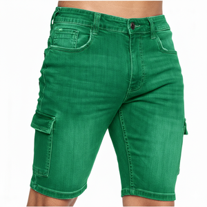 กางเกงยีนส์ขาสั้นผู้ชายทรงโอเวอร์ไซส์ปักลายขาดๆ สไตล์สตรีทแวร์ ปี 2026 ขายส่งแบบกำหนดเองได้ - Product Image 5