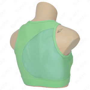 Soutiens-gorge de sport personnalisés à taille mi-haute, unis, avec élasthanne/nylon, ajustement parfait, respirant, confortable, leggings de yoga - Product Image 3