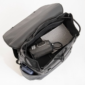 Dark Grey Business <b>Backpack</b> Waterproof Laptop <b>Backpack</b> <b>Large</b> Capacity Flap <b>Backpack</b> - Product Image 6