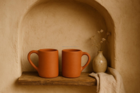 Cangkir Teh Kopi Tanah Liat Buatan Tangan Ramah Lingkungan Peralatan Makan Tradisional India Kulhad Gaya Vintage Anti Bocor Aman untuk Microwave