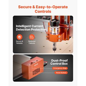 Máquina de Grabado y Fresado CNC de 100W y 3 Ejes para Madera, Área de Trabajo de 15.75 x 15.75 x 3.74, Riel Lineal - Product Image 6