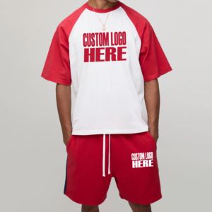 High Quality Wholesale Custom Men's Summer T shirt & Shorts 2-Piece Heavyweight Clothes Shorts Logo Plus Size Men's <b>Twinset</b> - Product Image 3