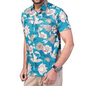 Chemise décontractée pour homme à manches longues, coupe classique, 100% coton, respirante, légère, pour la plage, les vacances, l'été - Product Image 3