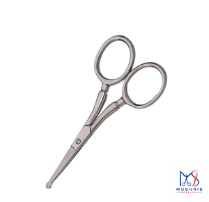 Ciseaux pour manucure et pédicure, ciseaux pour oreilles et nez, taille 9 cm, forme droite, acier inoxydable - Product Image 6