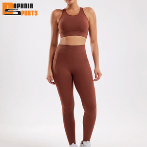 Ropa Deportiva Personalizada para Mujer, Conjunto de Dos Piezas de Leggings de Yoga con Estiramiento en 4 Direcciones, Suave y de Secado Rápido - Product Image 2