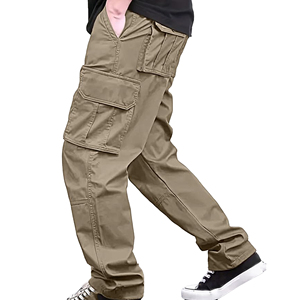 Pantalon cargo droit pour homme, pantalon utilitaire multi-poches personnalisé, coton éponge, décontracté, extérieur, séchage rapide, vente en gros OEM ODM - Product Image 4