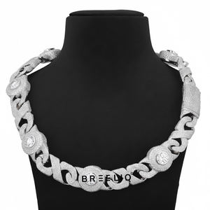 Popular Fashion Jewelry Iced Out Hip Hop Cuban Link Chain 20MM 925 <b>Sterling</b> <b>Silver</b> Lab Grown Diamond Luxury <b>Necklace</b> for Men - Product Image 1