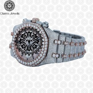 Reloj de Lujo Charm Jewells para Hombre, de Acero Inoxidable, Esfera de 40 mm, Correa de 20 cm, Movimiento Mecánico, Resistente al Agua 10 Bar, Fecha Automática - Product Image 5