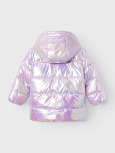 Chaquetas y Abrigos de Moda para Mujer, Estilo Urbano, Dorado Brillante, Chaquetas Cortas con Cierre Completo, Chaqueta Impermeable con Cuello Redondo - Product Image 4