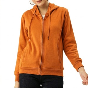 เสื้อฮู้ดซิปผู้หญิง ผ้าฝ้ายพรีเมียมบุขนแกะ แขนยาว สตรีทแวร์ลำลอง เสื้อคลุมฤดูหนาวทรงโอเวอร์ไซส์สำหรับผู้หญิง - Product Image 1