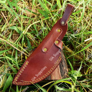 ซองใส่มีดหนังเย็บมือคุณภาพสูง หนังวัวแท้ พรีเมียม สำหรับพกพาแบบคาดเข็มขัด ใบมีดแบบ Fixed Blade สำหรับยุทธวิธี EDC กิจกรรมกลางแจ้ง MOQ ต่ำ - Product Image 6